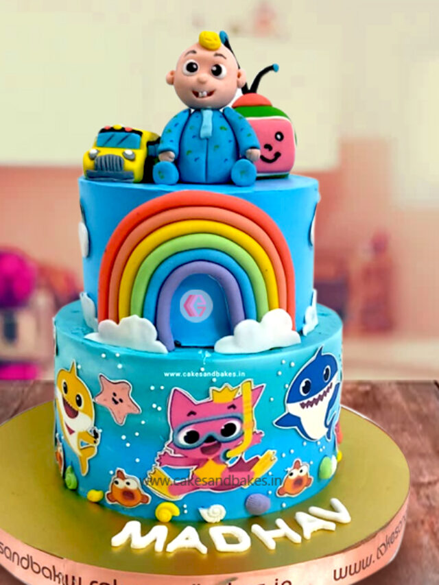 2tier-cocomelon-babyshark-theme-cake